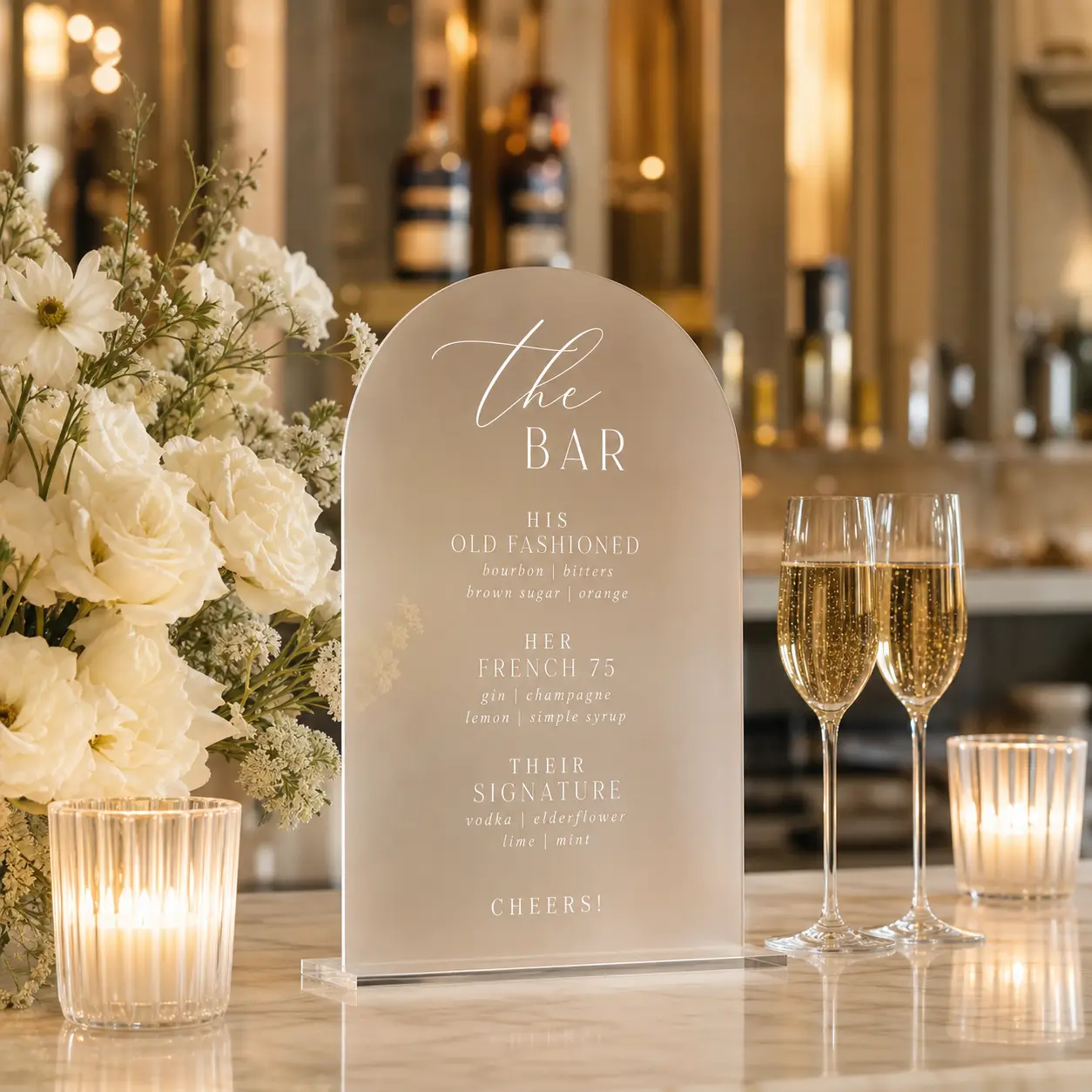 Bespoke acrylic wedding stationery